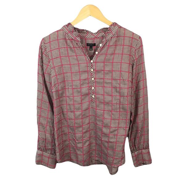 Talbots | Tops | Ws978 Nwt Womens Talbots Brand Henley Style Plaid ...